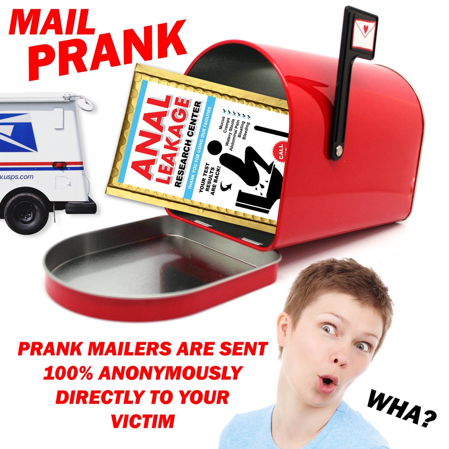 Anal Leakage Research Center Prank Mail Gag Gift