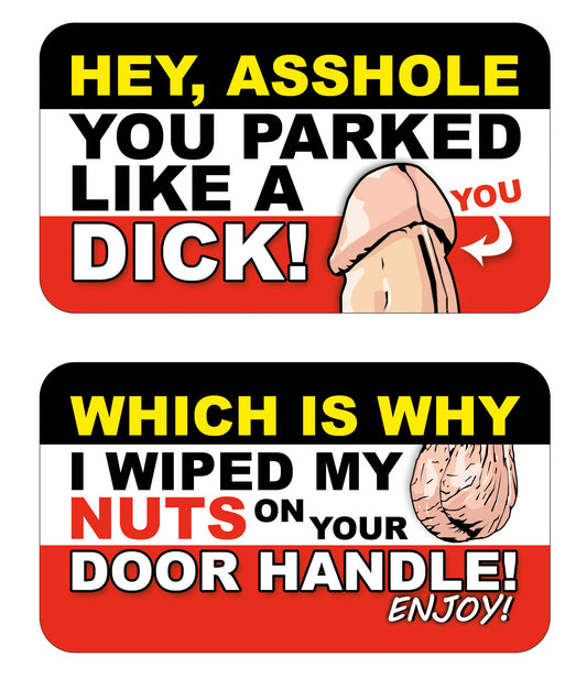 Hey Asshole Parking Prank Cards