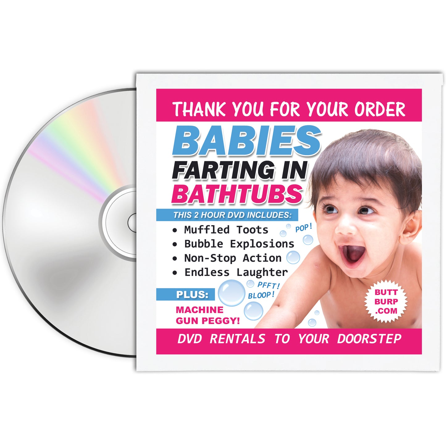 Babies Farting in Bathtubs Gag Gift Prank
