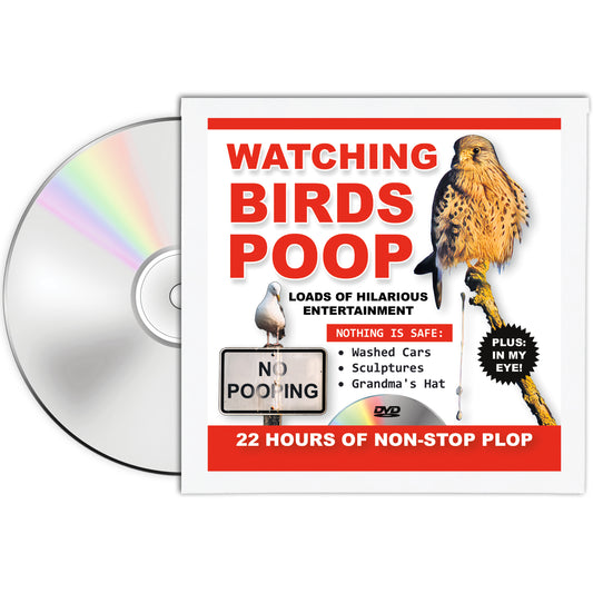 Watching Birds Poop Fake DVD Gag Gift