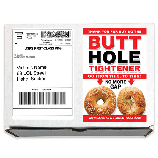 Butt Hole Tightener embarrassing prank box
