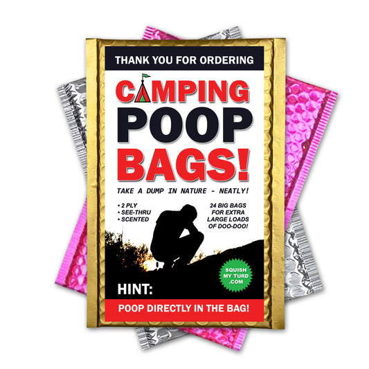 Camping Poop Bags embarrassing prank envelope