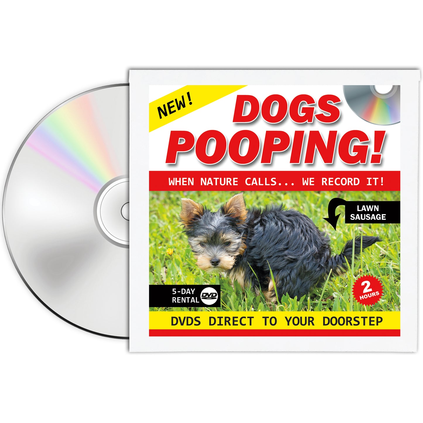 Dogs Pooping Fake DVD mail prank
