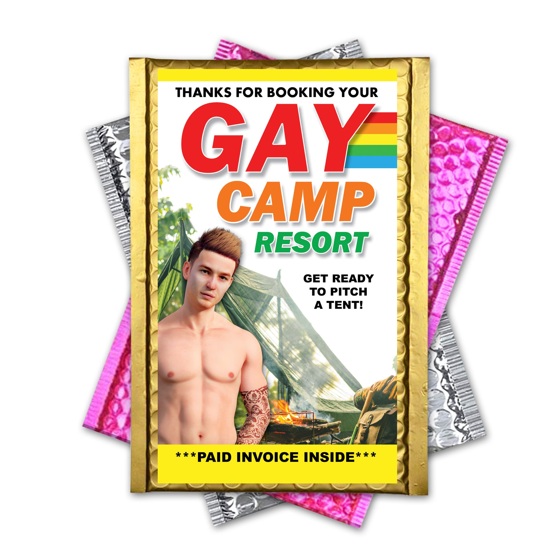 Gay Camp Resort Mail Gag Gift Prank