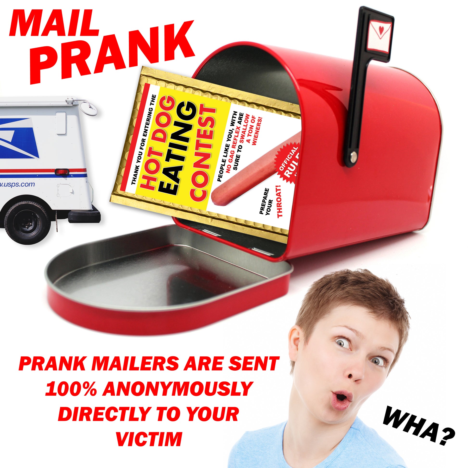 Hot Dog Eating Contest Prank Mail