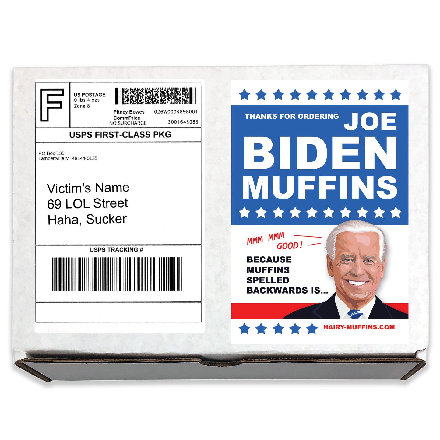 Joe Biden Muffins Prank Mail Gag Gift