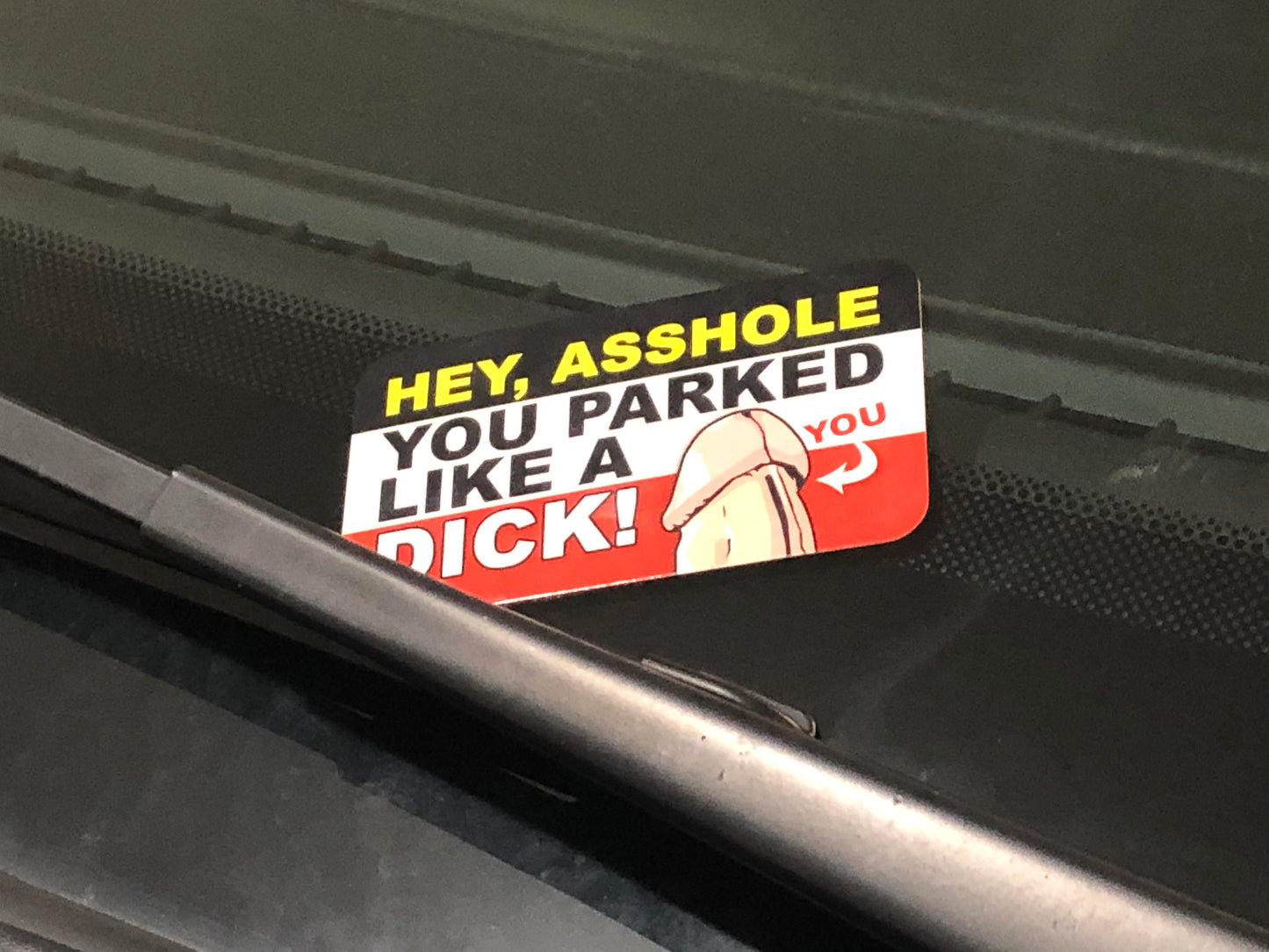 Hey Asshole Dick Parking Prank Cards 50 Pack