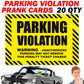 20 Prank Fake Parking Violation Cards