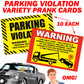 Variety Pack Fake Warning Tow Away Zone Parking Violation Prank Cards