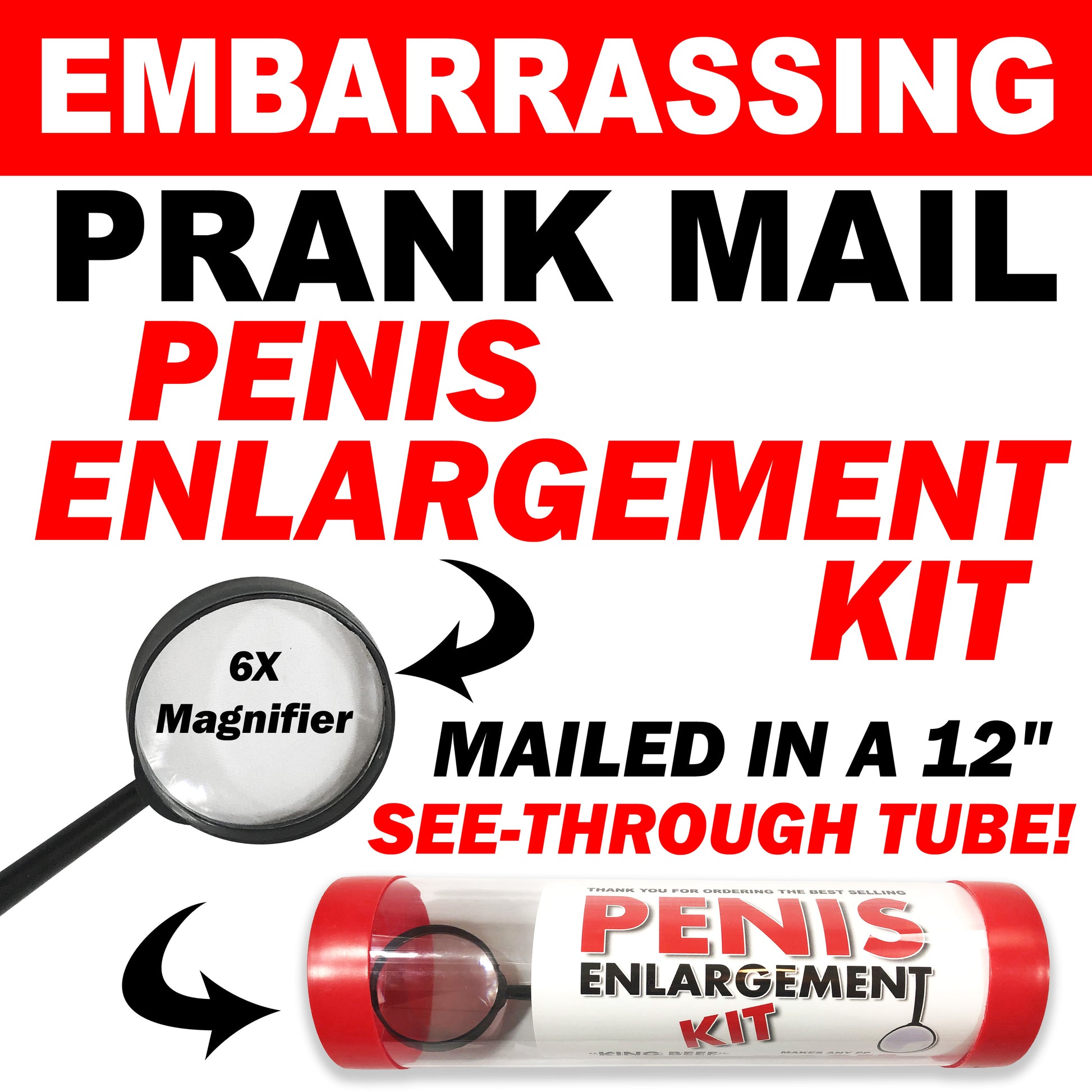 Penis Enlargement Kit embarrassing clear prank tube