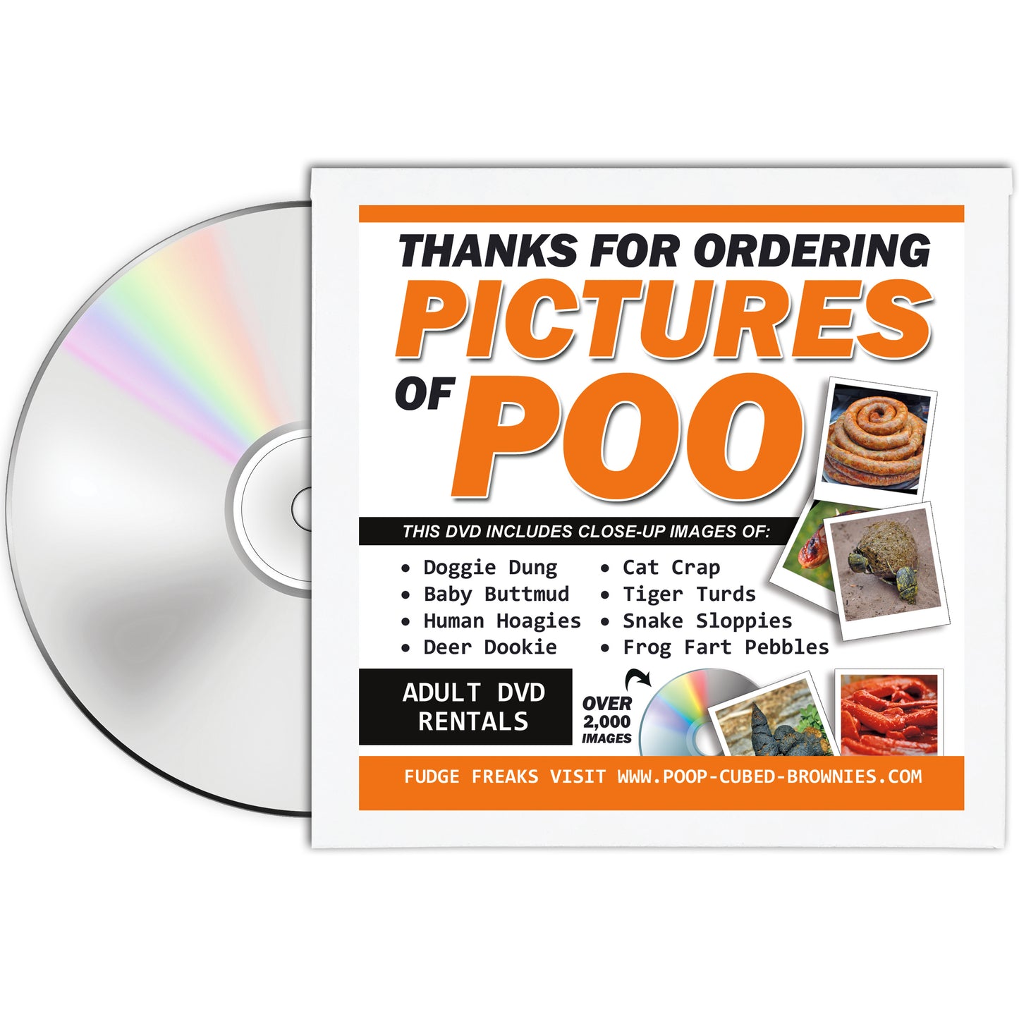Pictures of Poo Fake DVD mail prank