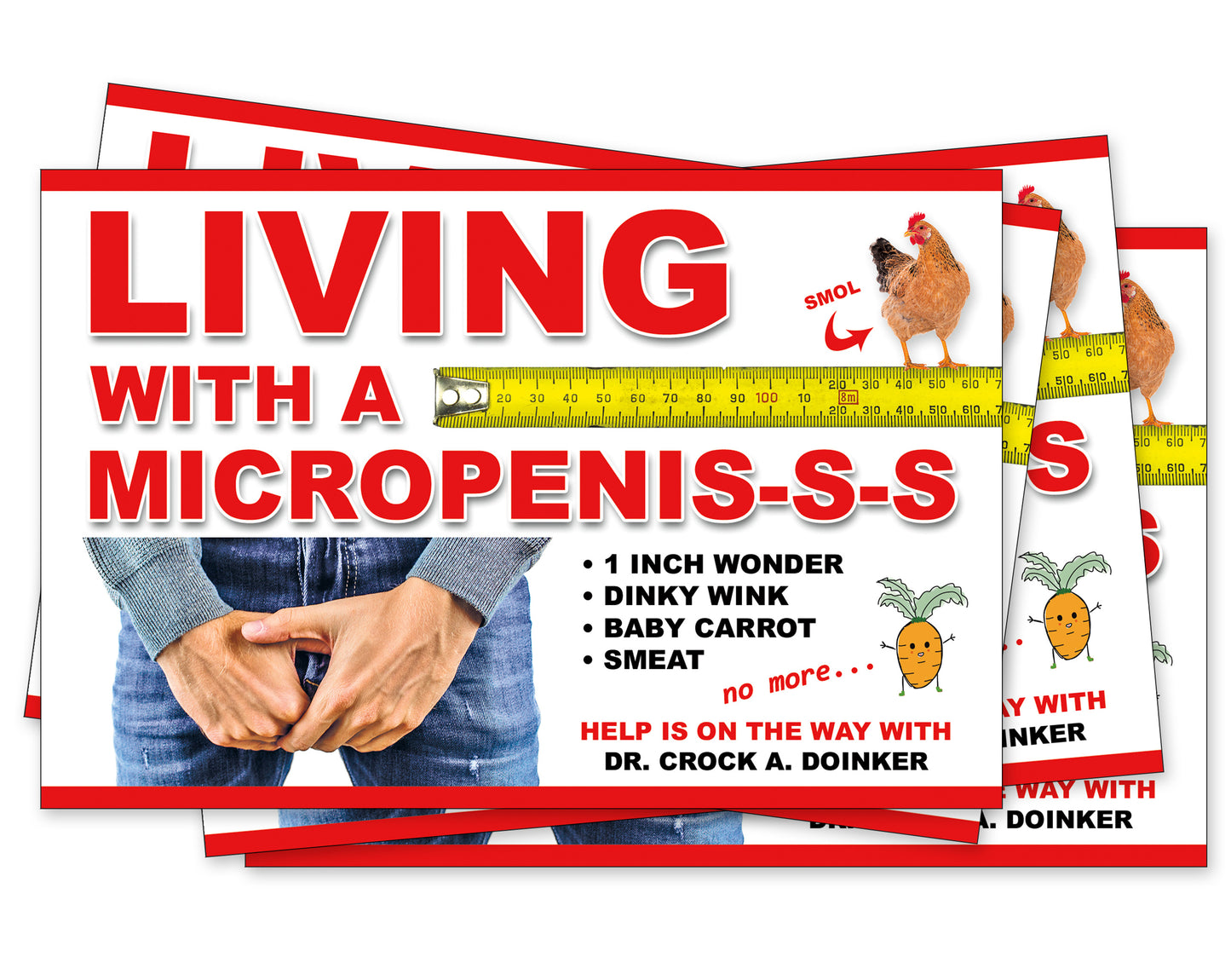 Micro-penis Prank Postcards 4 Pack