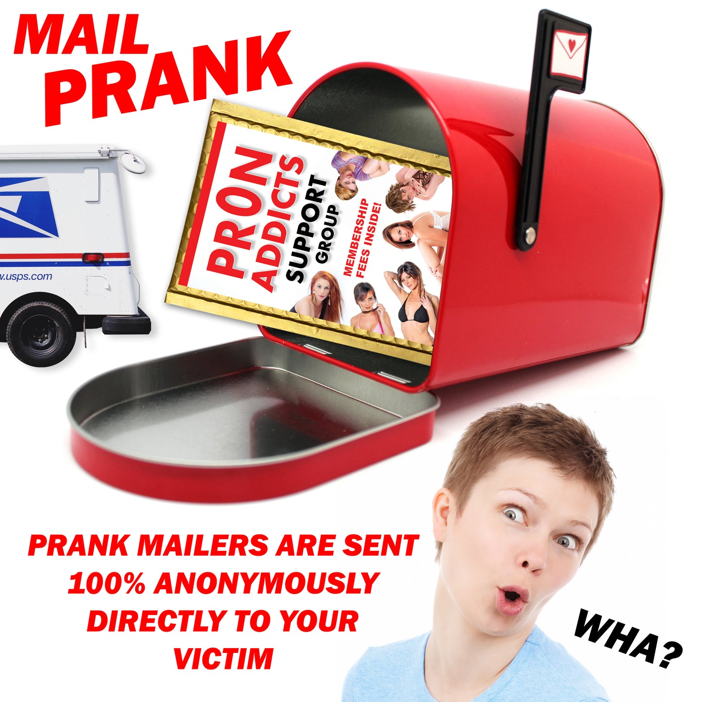 Pron Addicts Support Group Prank Mail