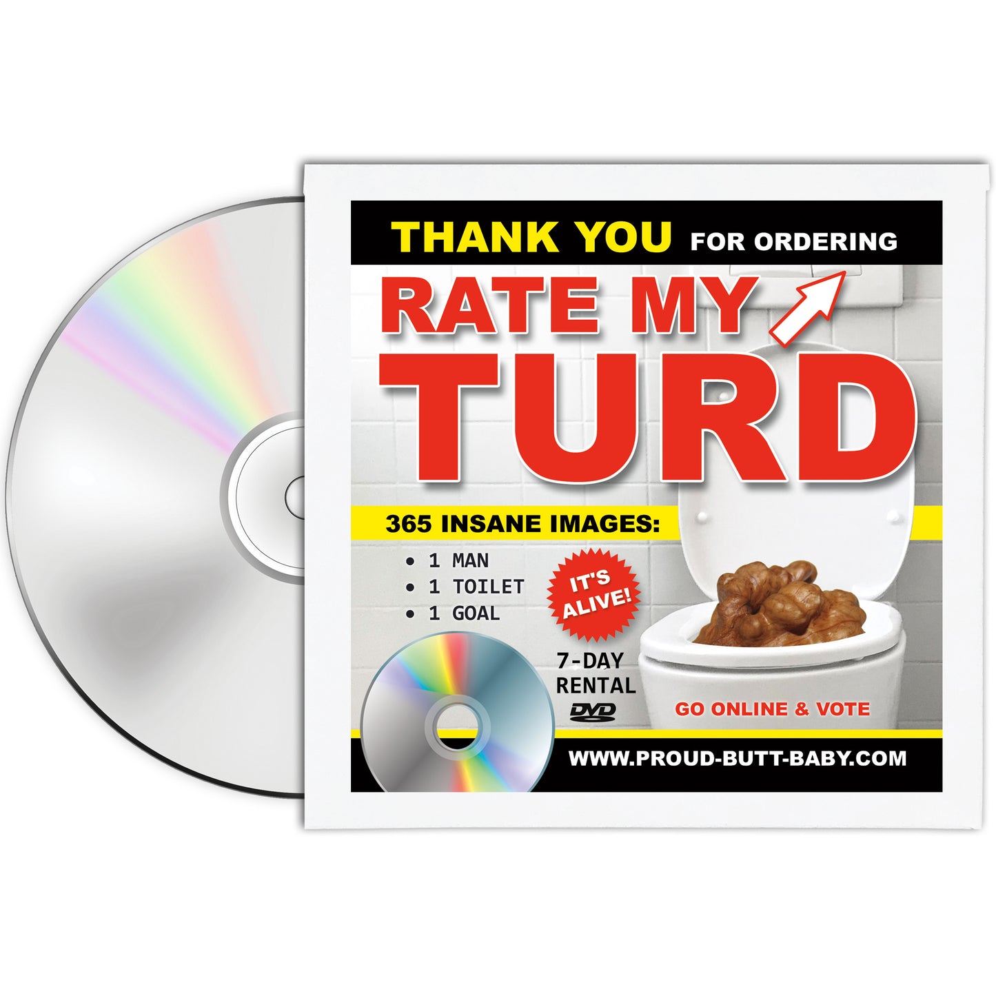 Rate My Turd Fake DVD mail prank