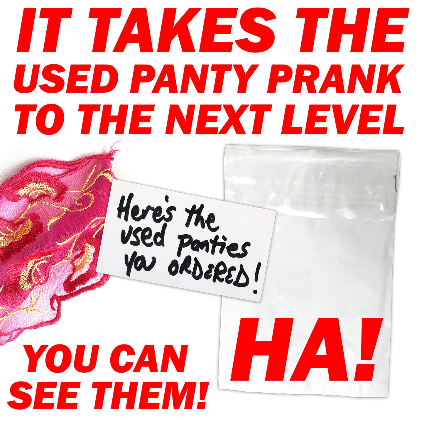 Used Panty Prank - See Through Prank Envelope Gets Mailed Directly To Your Victim!