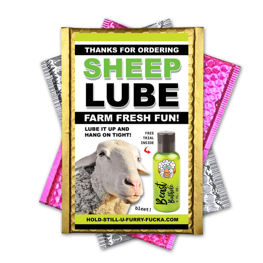 Sheep Lube embarrassing prank envelope