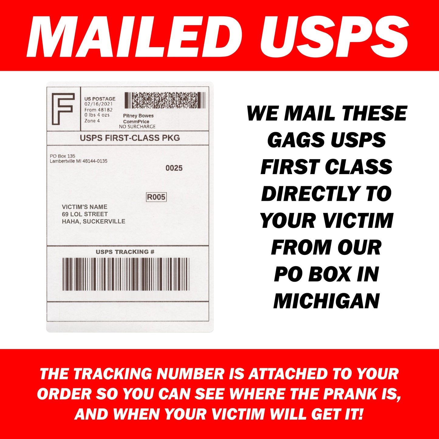 Prank Mail - Fart Stoppers embarrassing prank box gets mailed directly to your victims 100% anonymously!