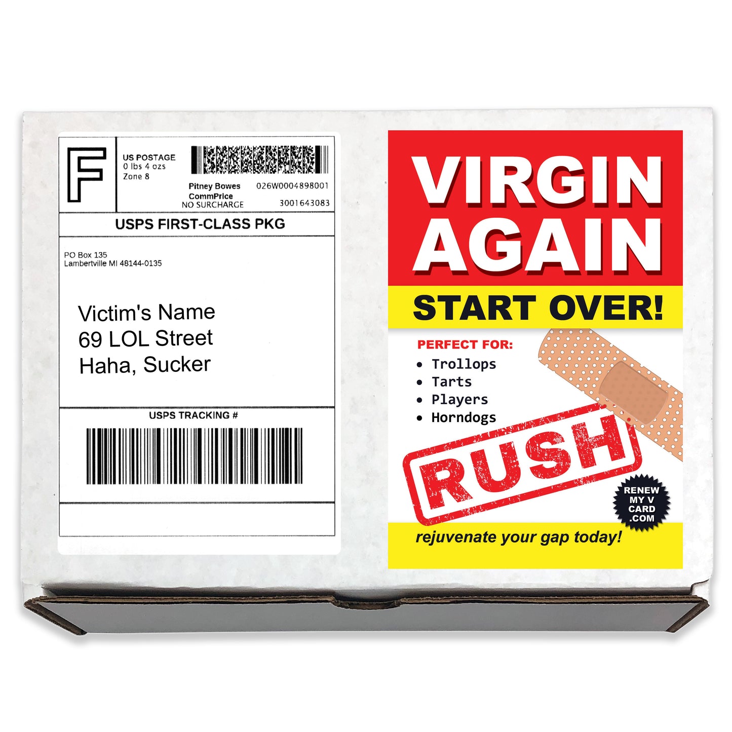 Virgin Again Mail Prank Gag