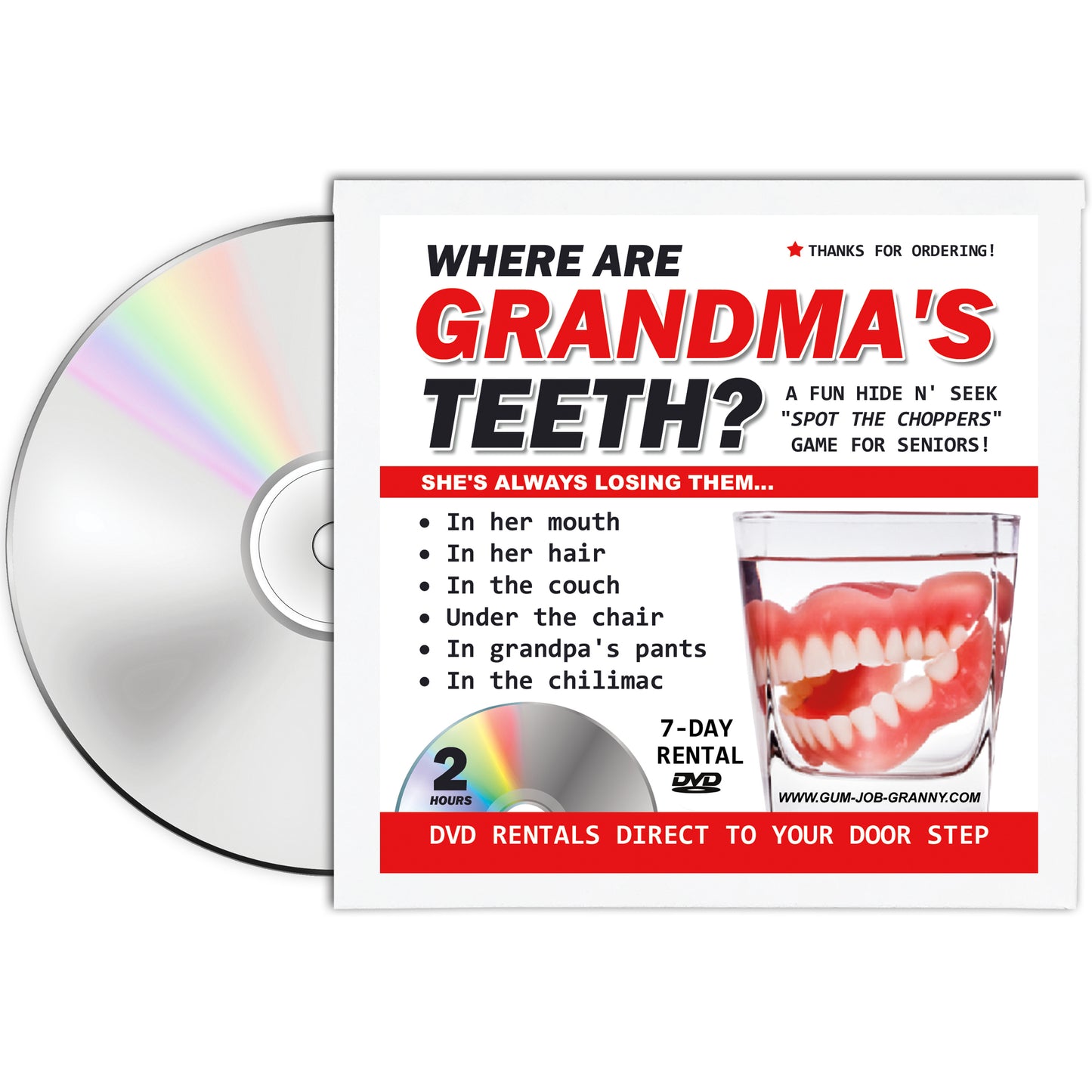 Where are Grandmas Teeth Prank Mail