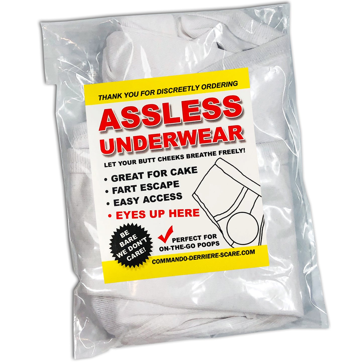 Assless Underwear embarrassing clear prank envelope