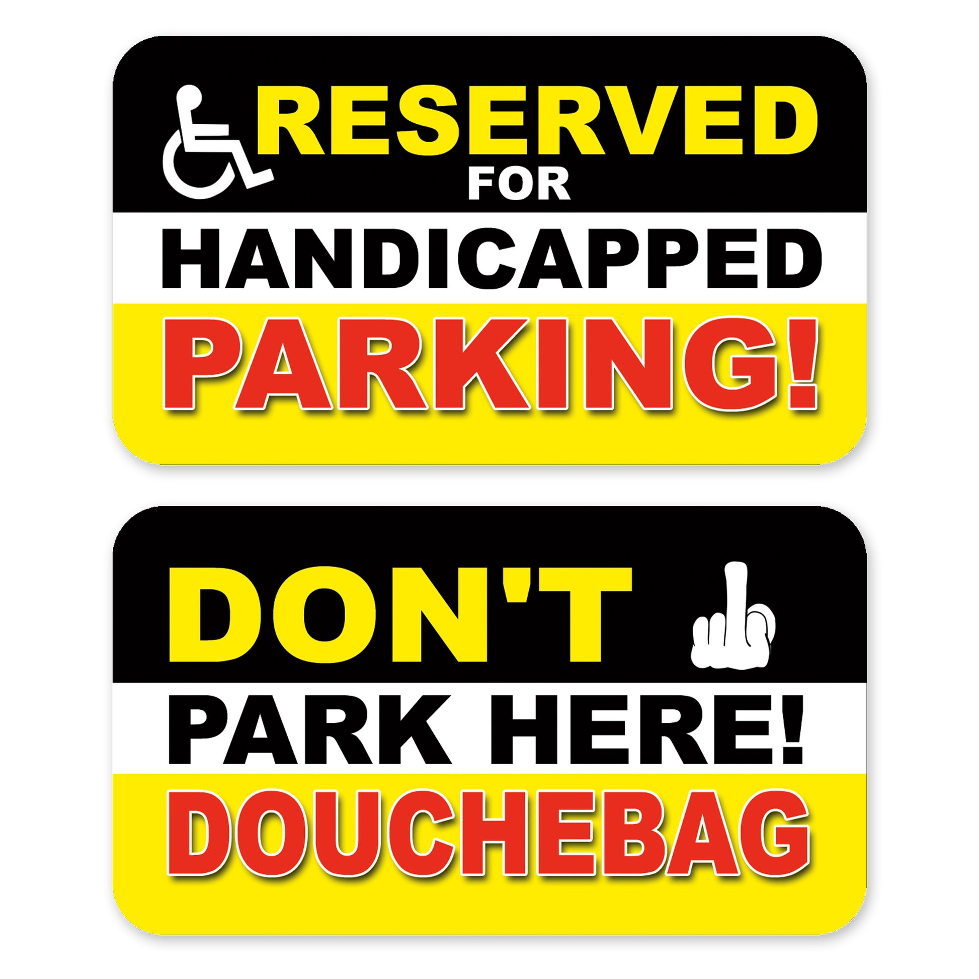 Handicapped Parking Douchebag Parking Prank Cards