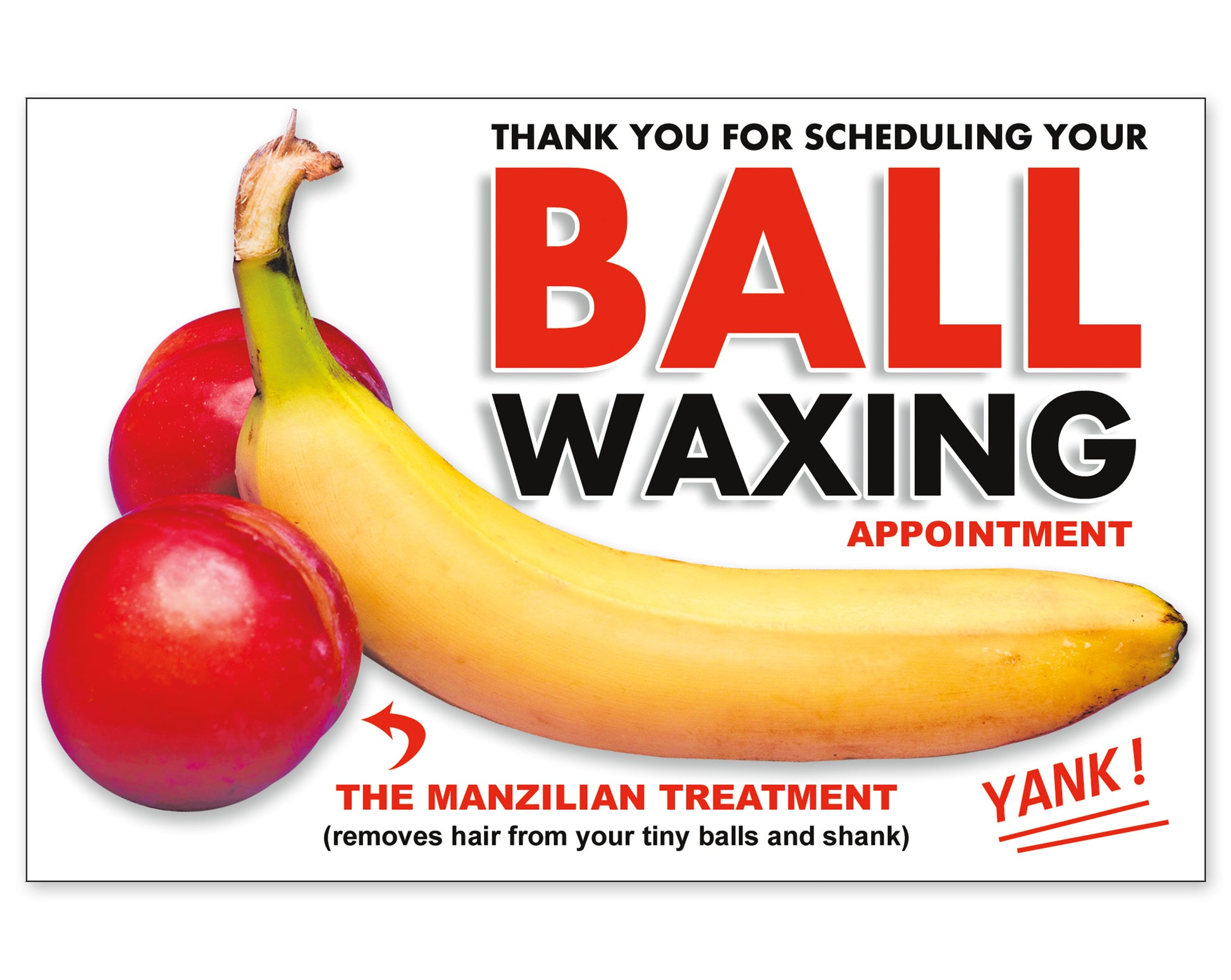 Ball Waxing Prank Postcard